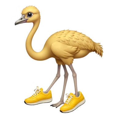  ostrich-in-yellow sneakers sticker