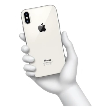 a white hand with an iphone sticker