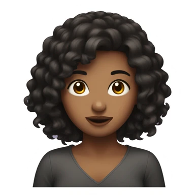 girl with dark hair, sassy hair flip sticker