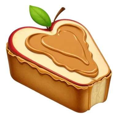apple slice with peanut butter sticker