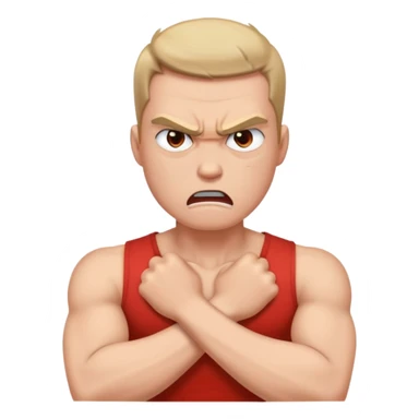 arms on neck really mad sticker