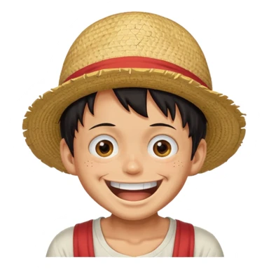 Lufy louthing and saying LOL sticker