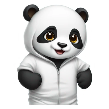 Panda in a onesie sticker