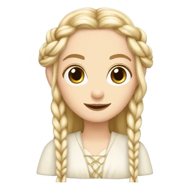 galadriel with braids sticker