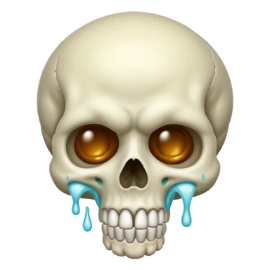 A barfing skull sticker