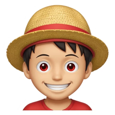 Emoji de luffy dans one piece sticker