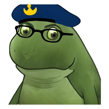 A tired turtle sticker