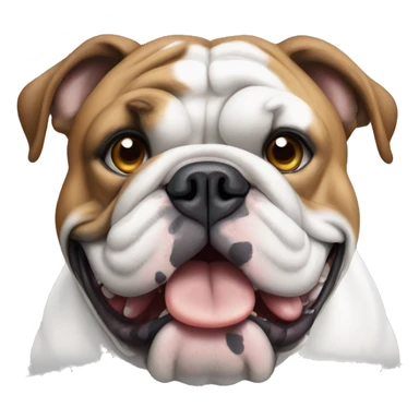 English bulldog whith Bue and White background  sticker