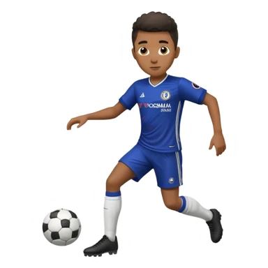 Black chelsea fc player shooting sticker