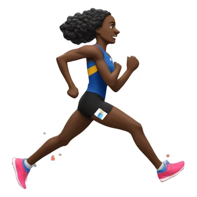 Black Woman Runner in New york city marathon sticker