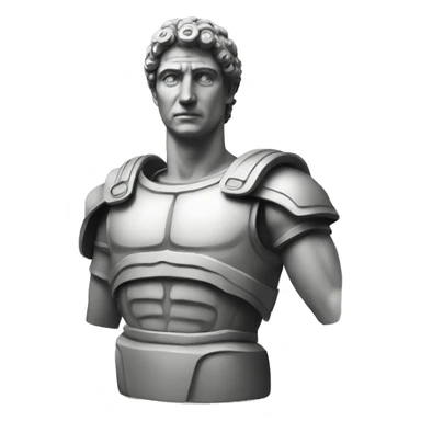 Roman man statue robot sticker