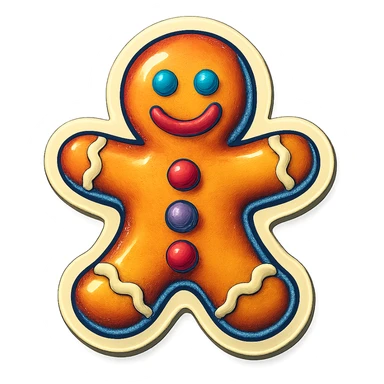 gingerbread man sticker