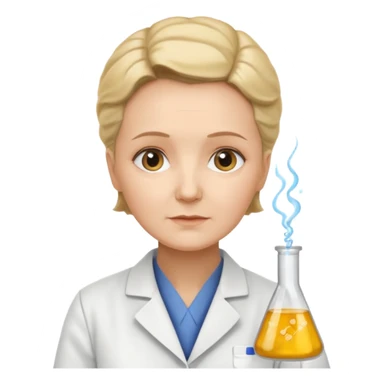 real marie curie french scientific sticker