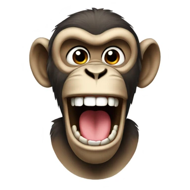 open-mouthed monkey sticker