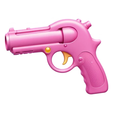 a bubble gun that shoots out hearts, with heart bubbles shooting out all around it sticker