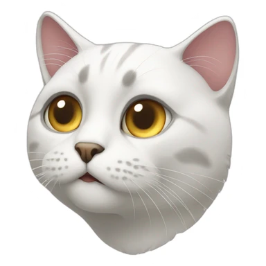 cat lack and white sticker