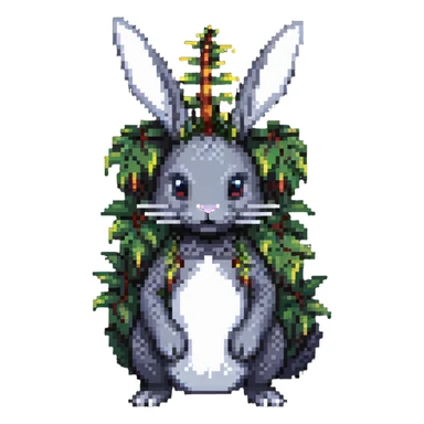 bunny plant dragon with spikes sticker