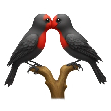 Kissing birds sticker