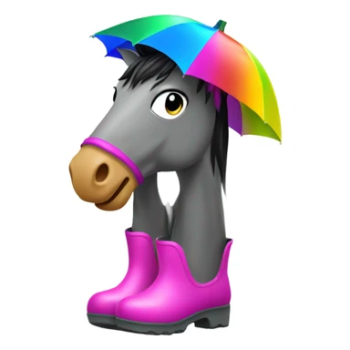 Horse wearing rain boots sticker
