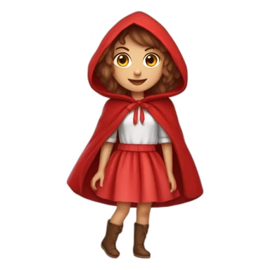 Little Red Riding Hood in small skirt прыгает с парашютом sticker