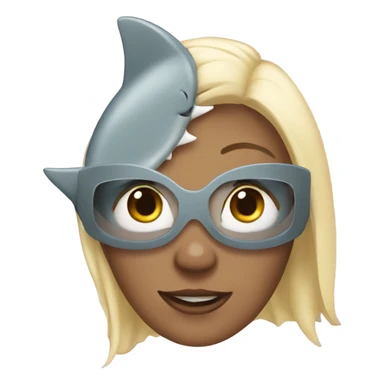 Blonde Lesbian shark  sticker