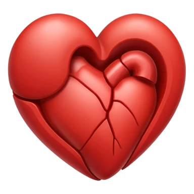 C est un coeur couper en deux sticker