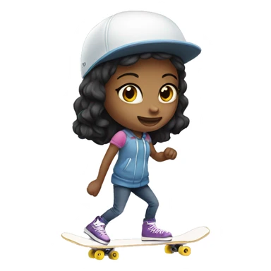 Cute skater girl  sticker