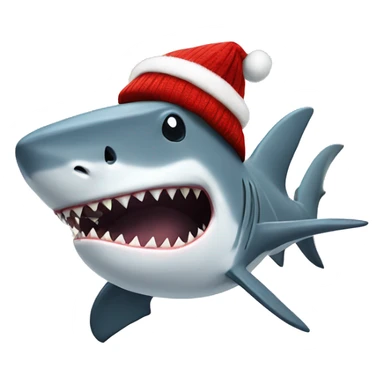 Shark with Christmas sweater  sticker