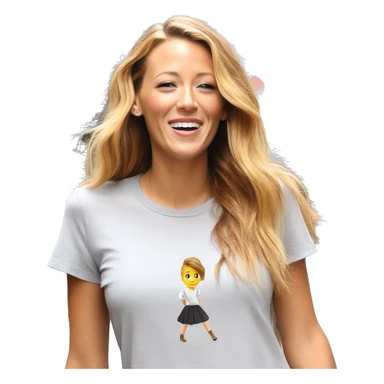 blake lively wearing tee sticker