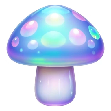 Opal crystal mushroom  sticker