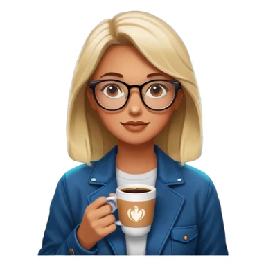 Woman with coffee , coffe shop neon glow, Midnight Wander. sticker