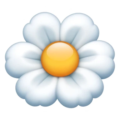 circle cloud with hollow middle white shaped like a flower sticker