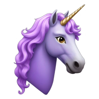 Purple unicorn sticker