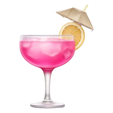 Pink cocktail sticker