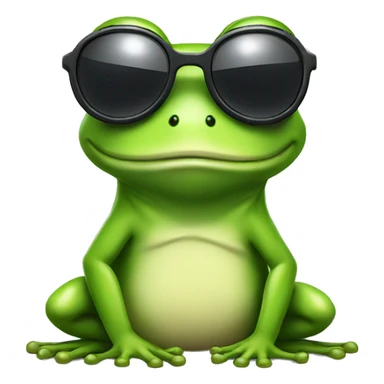 Frog with sunglasses happy sticker
