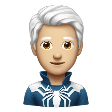 White Spiderman portrait sticker