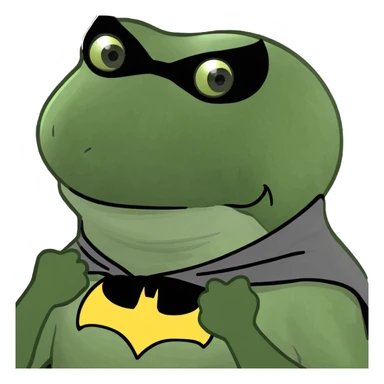 batman character bufo frog meme style sticker
