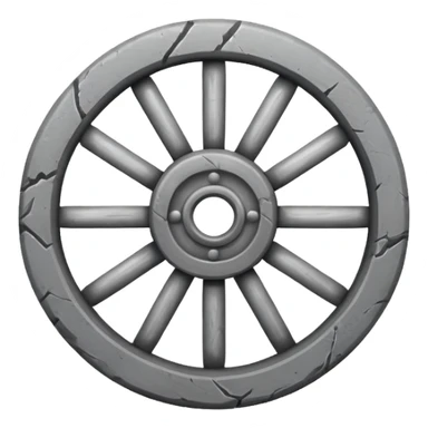 a round shaped stone Wheel sticker