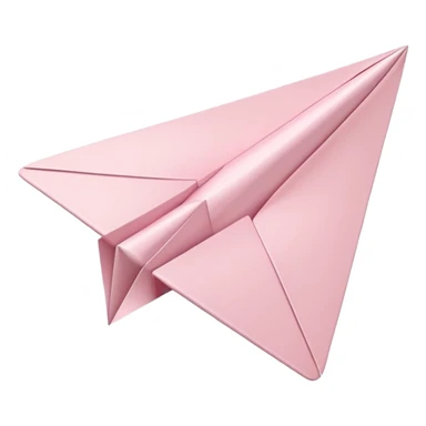 Light pink paper airplane sticker