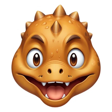 face of a dinosaur crying out loud with tears sticker