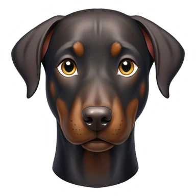 Black Doberman sticker