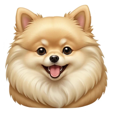 Cinematic Cute Yawning Cream Pomeranian Portrait Emoji, Head tilted slightly with a dramatic, wide-open yawn, showcasing a soft, fluffy cream Fur with gentle highlights, floppy ears slightly drooping, round dark eyes barely open in drowsy contentment, Simplified yet irresistibly adorable features, highly detailed, glowing with a soft, cozy glow, high shine, relaxed yet expressive, stylized with a touch of whimsy, bright and endearing, soft glowing outline, capturing the essence of a sleepy yet affectionate companion, so drowsy it feels like it could stretch right out of the screen and curl up for a nap! sticker
