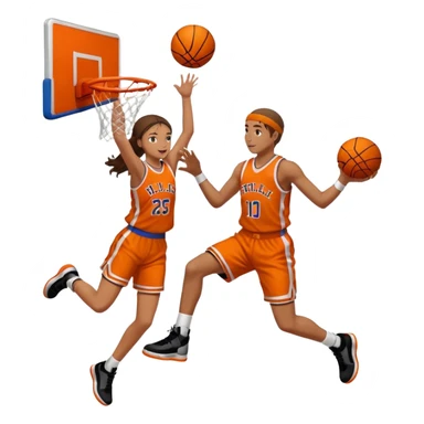 Guy dunking on a girl sticker