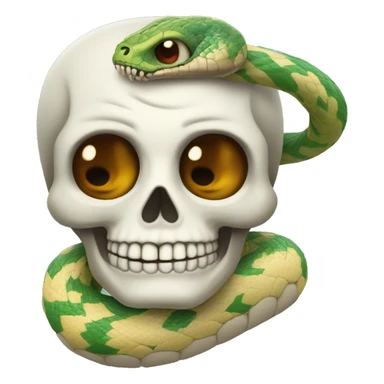 Calavera con una serpiente  sticker