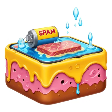 spam land surreal dali style melting spam  watch landscape sticker