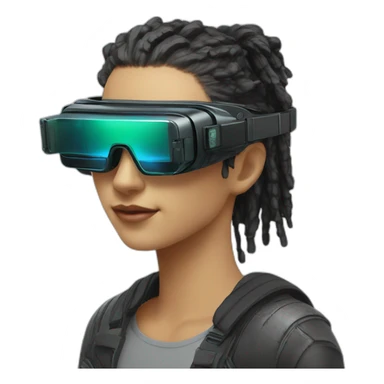 cyberpunk virtual reality glasses, --onlyglasses sticker