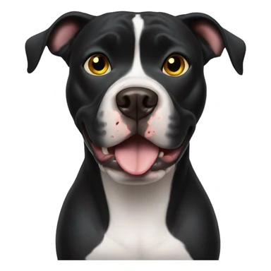 black pitbull with crazy eyes sticker