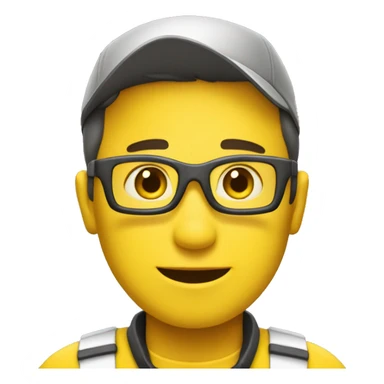 delivery driver with yellow，white skin sticker