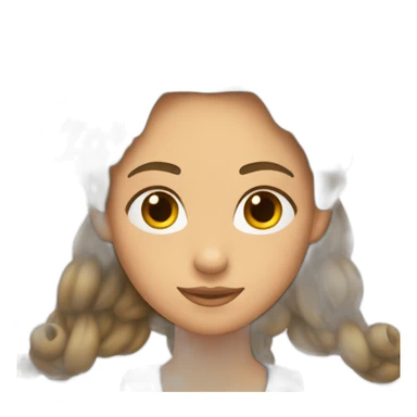 mujer con mechas rubias en el pelo sticker