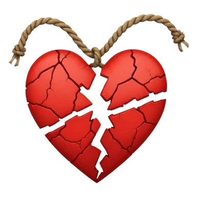 Broken and tied heart sticker